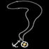 SAVE BRAVE ANCHOR NORTH STAR COMPASS TALISMAN STEEL MEN'S NECKLACE - FULL VIEW