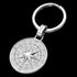 SAVE BRAVE NORTH STAR COMPASS MEN'S STEEL KEYRING