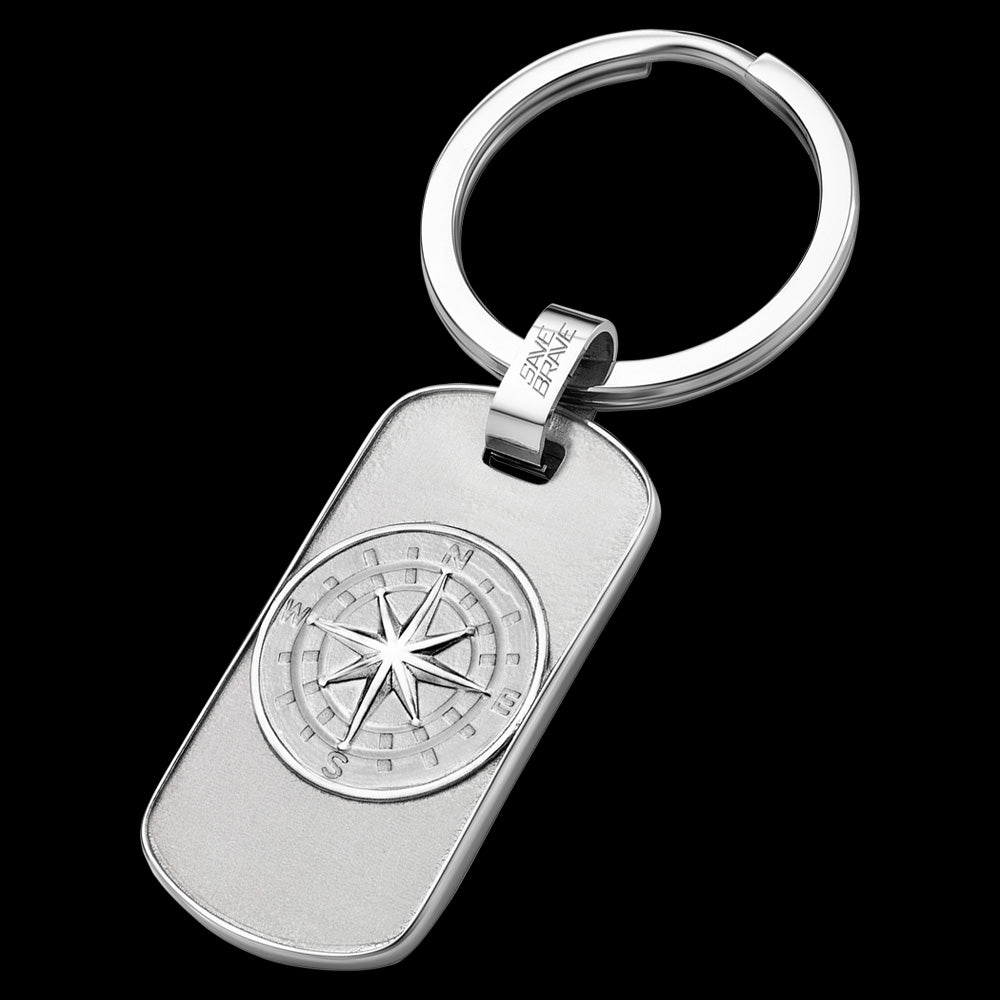North Star Compass Dog Tag Men's Steel Key Ring | Save Brave Australia ...