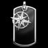 Black Onyx Compass Talisman Dog Tag Men's Necklace | Save Brave Australia