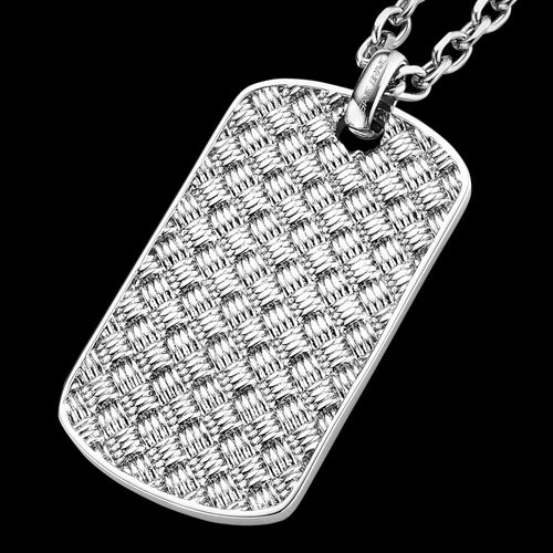 Checker Plate Weave Dog Tag Men's Necklace | Save Brave Australia