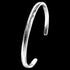 Front View Stainless Steel Roughed Men's Thin Cuff Bracelet