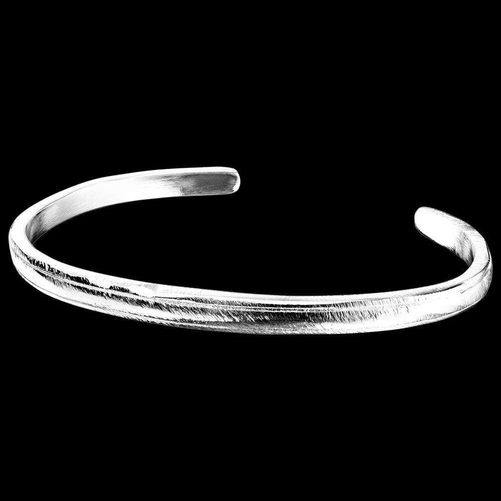 Stainless Steel Roughed Men's Thin Cuff Bracelet | Save Brave Australia