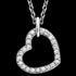 ENGELSRUFER SILVER SMALL SHINY HEART PAVE CZ NECKLACE