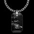 Back View Save Brave Midnight Ocean Men's Steel Necklace