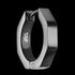 Steel Black Hexagon Men’s Huggie Hoop Earring | Save Brave Australia