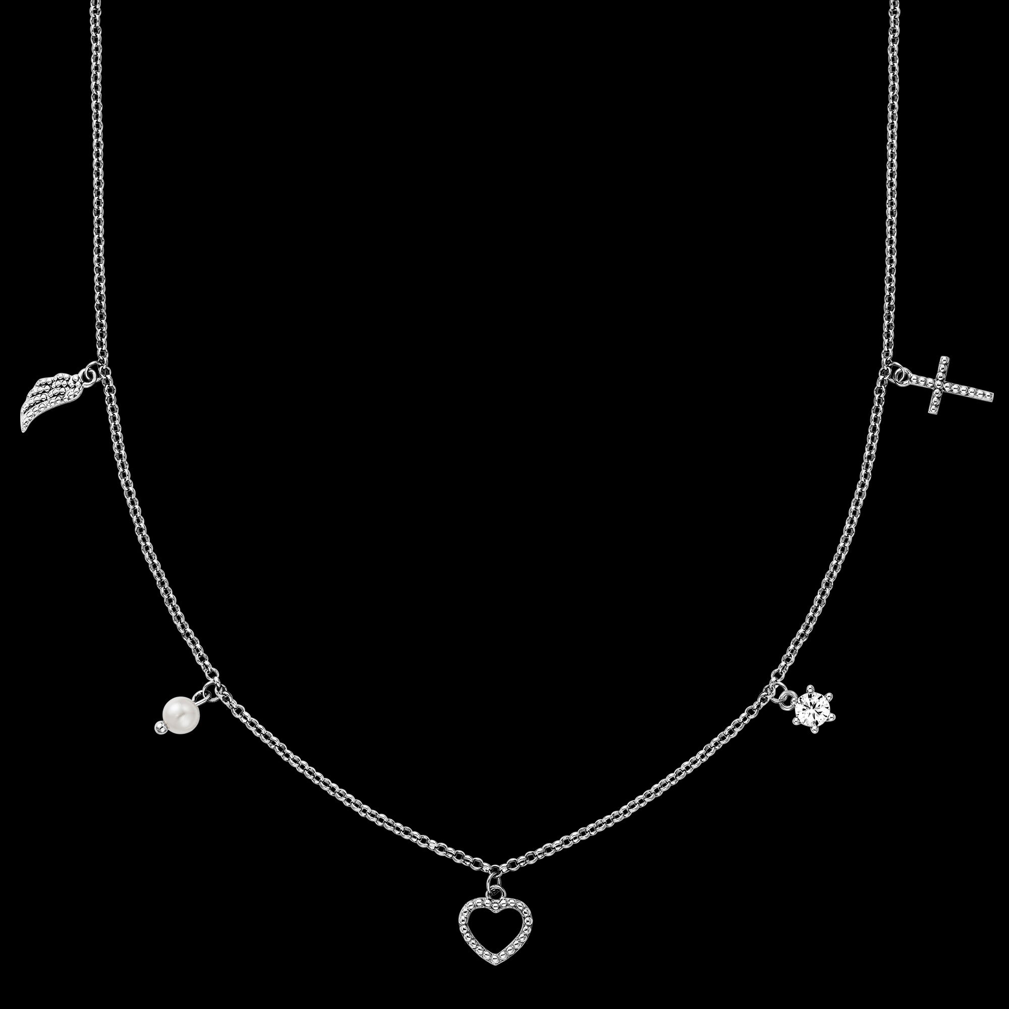 Sterling Silver Faith Love Hope Charm Necklace | Engelsrufer Australia