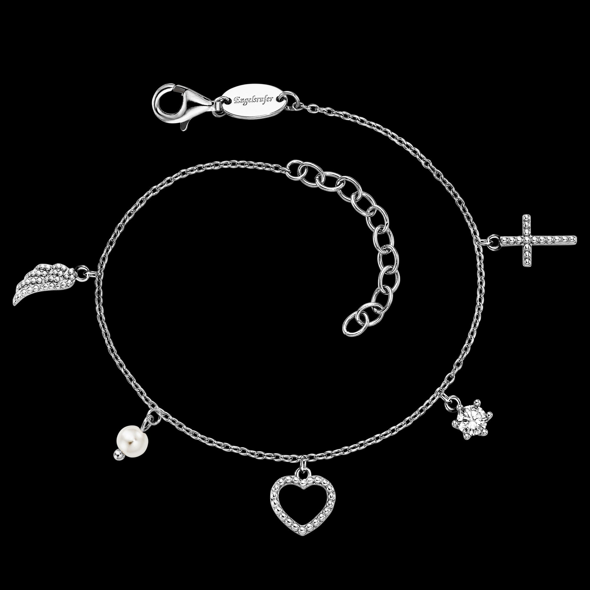 Sterling Silver Faith Love Hope Charm Bracelet | Engelsrufer Australia