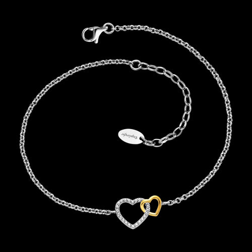Stainless Steel Two Hearts Anklet | Engelsrufer Australia