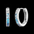 Sterling Silver Ocean Blue 13mm CZ Hoop Earrings | Engelsrufer Australia
