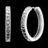 Dark Shade CZ Sterling Silver 21mm Hoop Earrings | Engelsrufer Australia