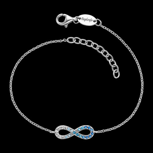 Sterling Silver Ocean Blue Infinity CZ Bracelet | Engelsrufer Australia