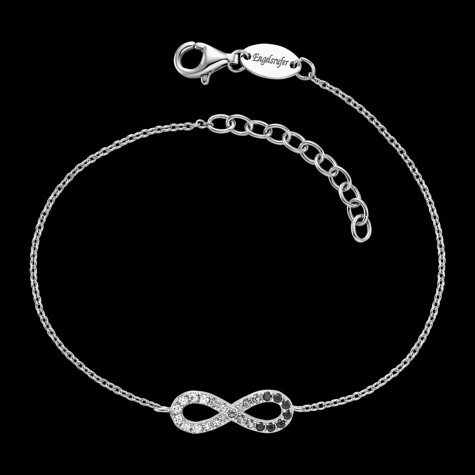 Sterling Silver Dark Shade Infinity CZ Bracelet | Engelsrufer Australia