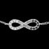 Close Up Sterling Silver Dark Shade Infinity CZ Bracelet
