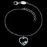 Sterling Silver Ocean Blue Yin Yang Open Heart CZ Bracelet | Engelsrufer Australia