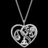 Silver Yin Yang Balance Buddha Om Heart CZ Necklace | Engelsrufer Australia