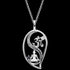 Sterling Silver Dark Shade Yin Yang Balance Buddha Om CZ Necklace | Engelsrufer Australia