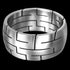 Stainless Steel Men’s Geometric Maze Ring Top View