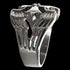 Medieval Cross & Wings Men's Stainless Steel Biker-Style Ring Side View
