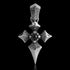 Stainless Steel Men's Onyx Dagger Cross Necklace | Australia