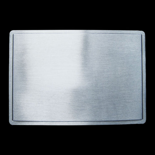 RECTANGLE BLANK BRUSHED METAL BELT BUCKLE