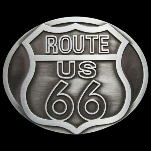 US ROUTE 66 BELT BUCKLE