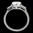Front View Stainless Steel Heart Solitaire CZ Ring