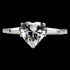 Top View Stainless Steel Heart Solitaire CZ Ring