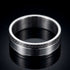Stainless Steel Men's Greek Key Edge Ring One Mirror Finish Table
