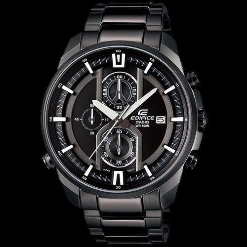 Front View Casio Edifice Black Illuminator Watch EFR533BK1A