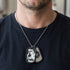 Man Wearing Star Wars Imperial Stormtrooper Dogtag Necklace
