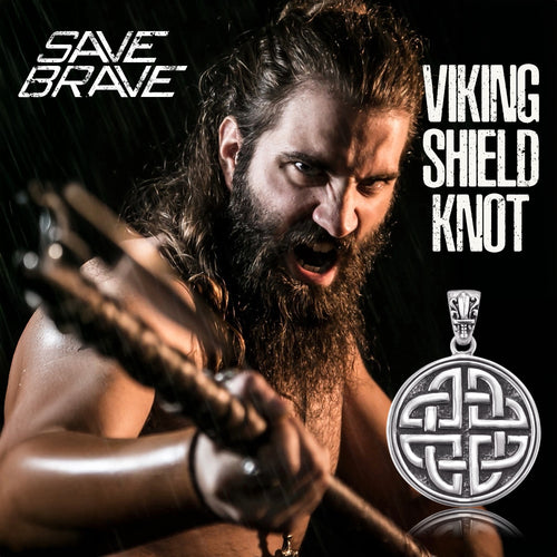 Sterling Silver Viking Shield Knot Pendant