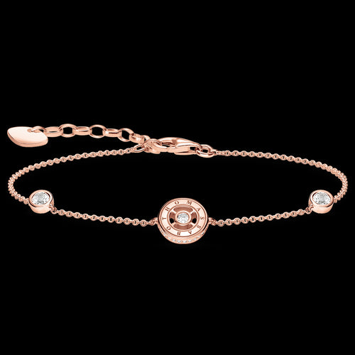 THOMAS SABO SPARKLING CIRCLES ROSE GOLD BRACELET