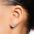 THOMAS SABO SPARKLING CIRCLES SILVER STUD EARRINGS - MODEL VIEW