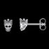 THOMAS SABO CROWN SKULL STUD EARRINGS