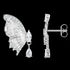 Side View Thomas Sabo Butterfly Paradise Silver Stud Earrings