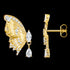 Side View Thomas Sabo Butterfly Paradise Gold Stud Earrings