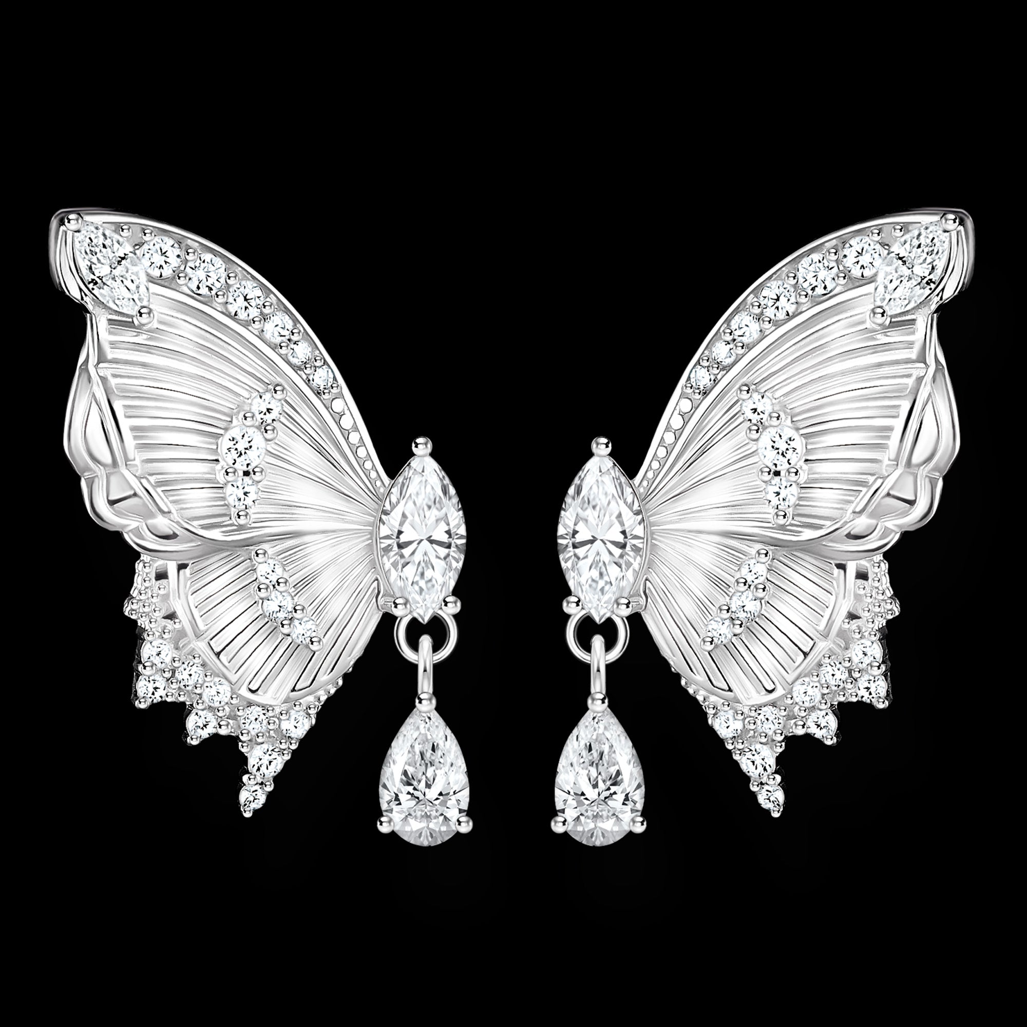 Thomas Sabo Butterfly Paradise Silver Stud Earrings | Australia