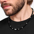 THOMAS SABO BLACK ONYX ELEMENTS NECKLACE - MALE MODEL VIEW