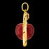 THOMAS SABO GOLD APPLE COILED SNAKE PENDANT - SIDE VIEW