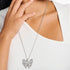 Woman Wearing Thomas Sabo Butterfly Paradise Silver Pendant