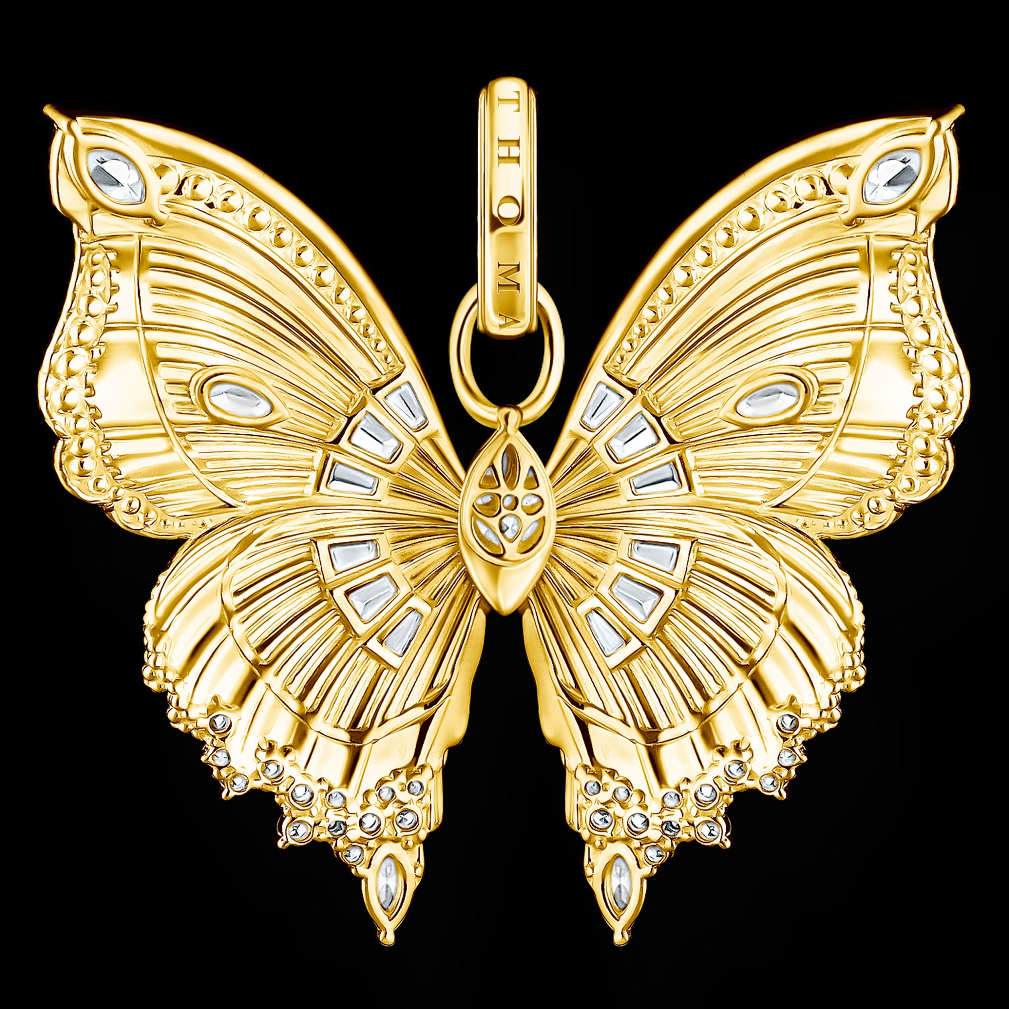 Back View Thomas Sabo Butterfly Paradise Gold Pendant