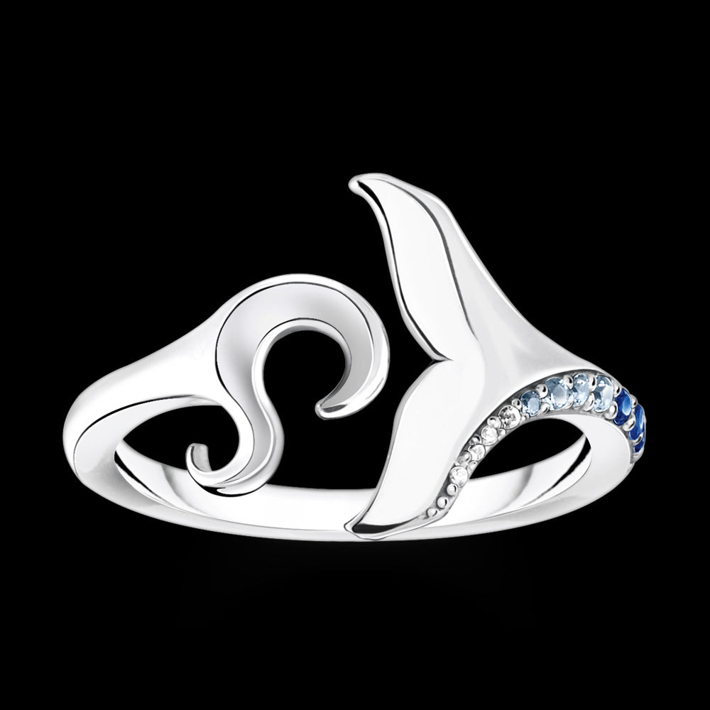 THOMAS SABO TAIL FIN WAVE RING