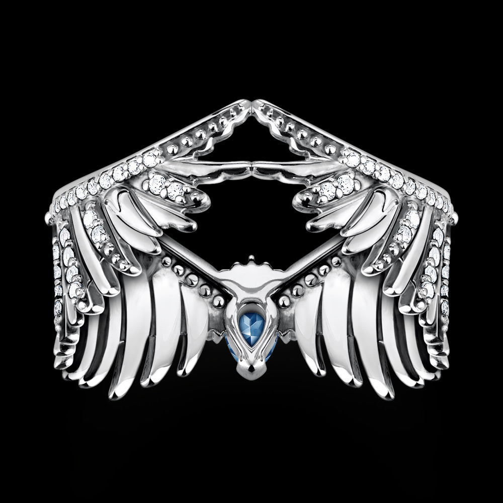 THOMAS SABO RISING PHOENIX WING SILVER RING - BACK VIEW