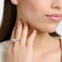 THOMAS SABO PEARL CLUSTER SILVER RING - MODEL VIEW