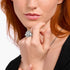 Woman Wearing Thomas Sabo Rebel Wolf Sterling Silver Signet Ring