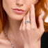 Woman Wearing Thomas Sabo Rebel Wolf Silver Band Ring