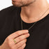 Man Wearing Thomas Sabo Rebel Wolf Gold Band Ring