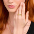 Woman Wearing Thomas Sabo Rebel Wolf Gold Band Ring
