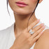 Woman Wearing Thomas Sabo Butterfly Paradise Silver Cocktail Ring